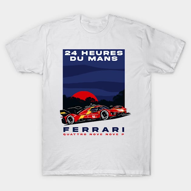 Ferrari 499P Le Mans T-Shirt by Camille De Bastiani